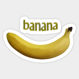 Yellow banana. Sticker